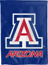Load image into Gallery viewer, blue university of arizona wildcats double sided house flag for college dorm décor
