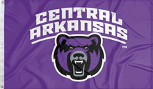 Load image into Gallery viewer, purple university of central arkansas flag for college dorm decor
