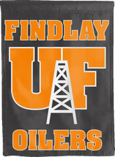 Load image into Gallery viewer, black university of findlay double sided house flag for man cave decor
