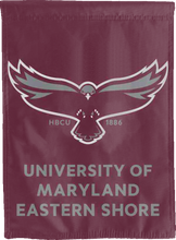 Load image into Gallery viewer, maroon university of maryland eastern shore double sided house flag for man cave decor
