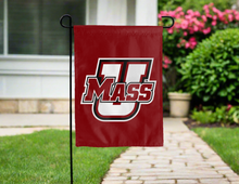 Load image into Gallery viewer, university of massachussetts umass double sided garden flag for yard decor
