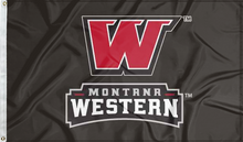 Load image into Gallery viewer, black university of montana western flag for college dorm decor

