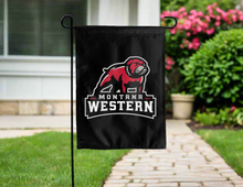 Load image into Gallery viewer, black university of montana western double sided garden flag for yard decor
