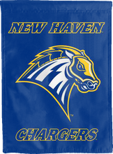Load image into Gallery viewer, blue university of new haven chargers double sided house flag for game day decor
