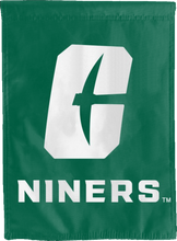 Load image into Gallery viewer, university of north carolina at charlotte double sided house flag for man cave decor
