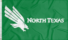 Load image into Gallery viewer, green university of north texas flag for college dorm decor
