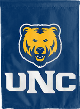 Load image into Gallery viewer, blue university of northern colorado house flag hung for man-cave decor
