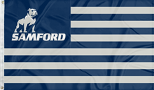 Load image into Gallery viewer, usa flag style samford university flag for college dorm decor
