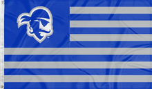 Load image into Gallery viewer, usa flag style seton hall pirates flag for college dorm decor
