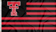 Load image into Gallery viewer, usa flag style texas tech university flag for college dorm decor
