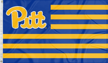 Load image into Gallery viewer, usa flag style university of pittsburgh flag for college dorm decor
