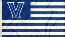 Load image into Gallery viewer, usa flag style villanova wildcats flag for college dorm decor
