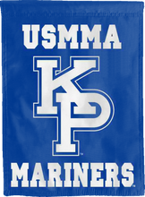Load image into Gallery viewer, blue usmma mariners double sided house flag for man cave decor
