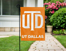 Load image into Gallery viewer, orange ut dallas double sided garden flag for yard decor
