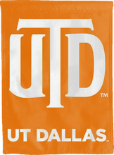 Load image into Gallery viewer, orange ut dallas double sided house flag for man cave decor
