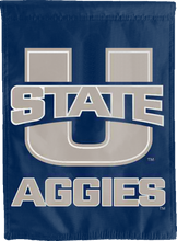 Load image into Gallery viewer, blue utah state university double sided house flag for man cave decor
