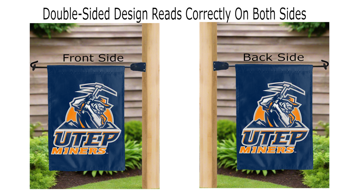 UT El Paso (UTEP) - Miners Garden Flag – A to Z Flags, LLC