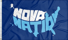 Load image into Gallery viewer, blue villanova university nova nation flag for college dorm decor
