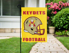 Load image into Gallery viewer, gold vmi keydets football garden flag hung outside for yard decor
