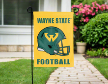 Load image into Gallery viewer, gold wayne state warriors football garden flag for yard decor
