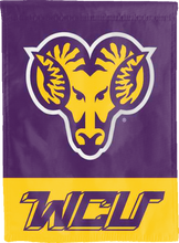 Load image into Gallery viewer, wcu golden rams double sided house flag for man cave decor
