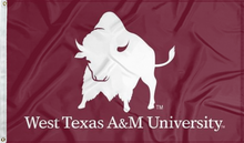 Load image into Gallery viewer, maroon west texas a&amp;m university buffs 3x5 flag for college dorm decor
