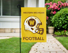 Load image into Gallery viewer, western michigan football double sided garden flag for yard decor
