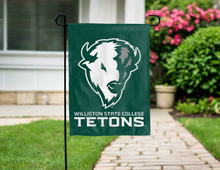 Load image into Gallery viewer, green williston state college tetons double sided garden flag for yard decor
