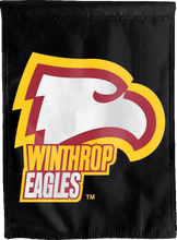 Load image into Gallery viewer, black winthrop university eagles double sided house flag for man cave decor

