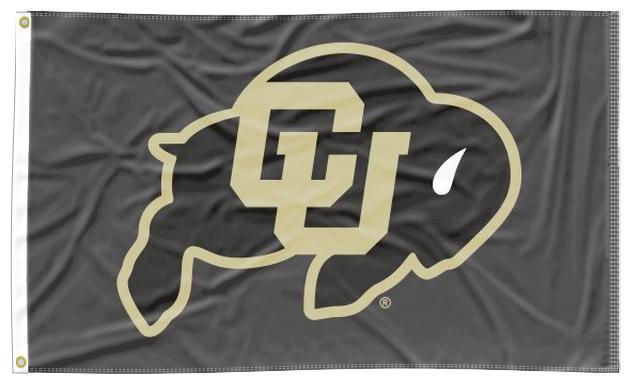 University of Colorado Boulder - Buffaloes Black 3x5 Flag