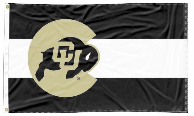 University of Colorado Boulder - Buffaloes State of Colorado 3x5 Flag