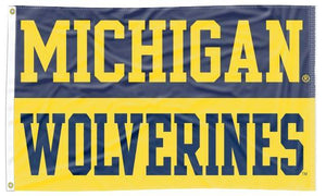 Michigan - Wolverines Blue & Maize 3x5 Flag