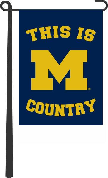 Blue University of Michigan This Is Michigan Wolverines Country Garden Flag