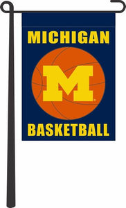Blue University of Michigan Basketball Garden Flag