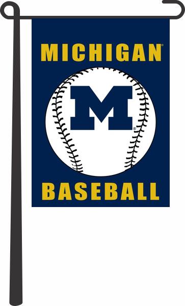 Michigan - Baseball Garden Flag