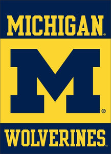 Blue and Gold University of Michigan Wolverines House Flag