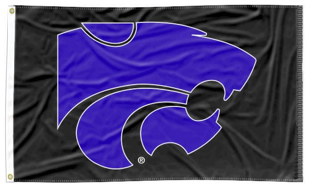 Kansas State - Wildcats Black 3x5 Flag