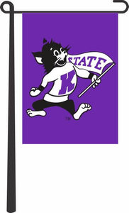 Kansas State - Willie Wildcat Purple Garden Flag