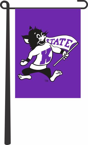 Kansas State - Willie Wildcat Purple Garden Flag