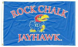Kansas - Rock Chalk Jayhawk Blue 3x5 Flag