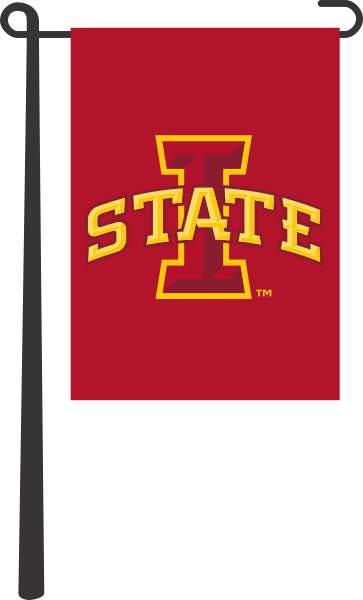 Red 13x18 Iowa State Garden Flag