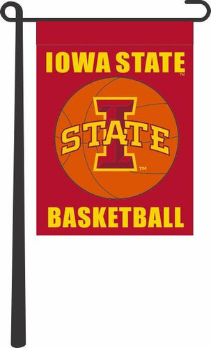 Red 13x18 Iowa State Basketball Garden Flag
