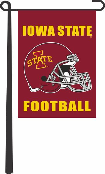 Red Iowa State Football Garden Flag