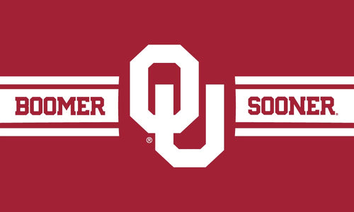 Red 3x5 University of Oklahoma OU Boomer Sooner Flag