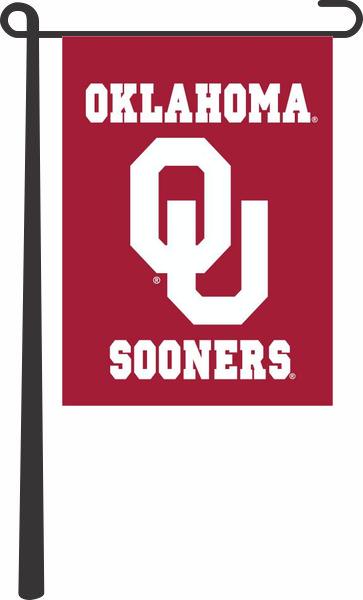 13x18 University of Oklahoma Garden Flag with Oklahoma OU Sooners Logo ...