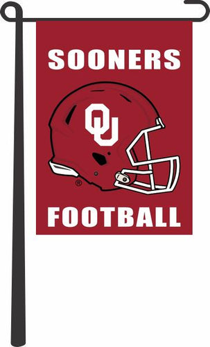 Red 13x18 Oklahoma Sooners Football Garden Flag