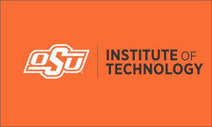 Orange 3x5 Oklahoma State Flag with OSU Institute of Technology Logo