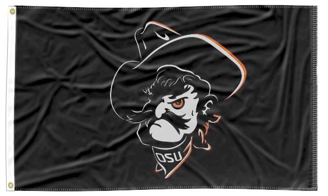 Oklahoma State University- Pistol Pete Black 3x5 Flag