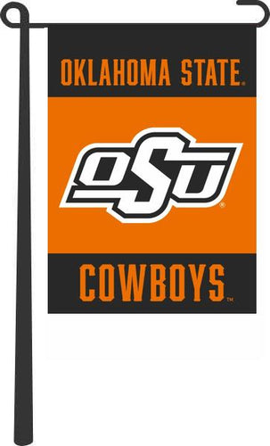 3 Panel 13x18 Oklahoma State Garden Flag with Oklahoma State Logo and OSU Cowboys Logo