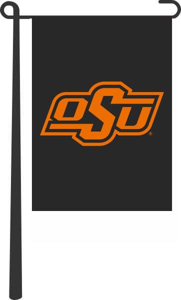 Black 13x18 Oklahoma State Garden Flag with OSU Logo